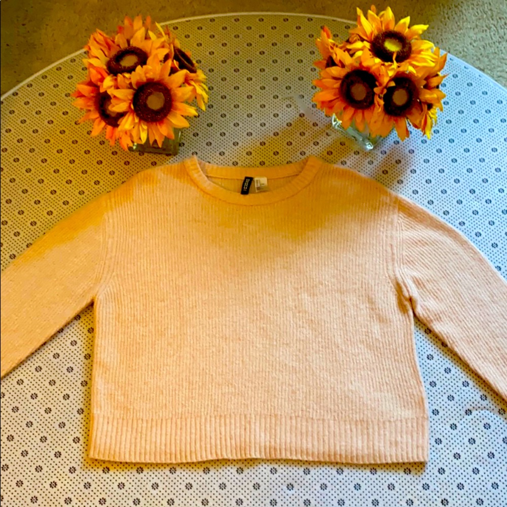 Divided by H&M Small Pink Crew Neck Sweater